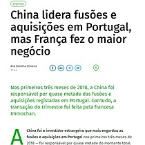 China lidera fuses e aquisies em Portugal, mas Frana fez o maior negcio